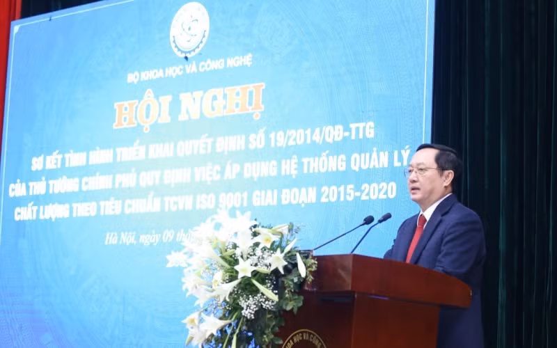 Bộ trưởng KH và CN Huỳnh Thành Đạt phát biểu tại Hội nghị.