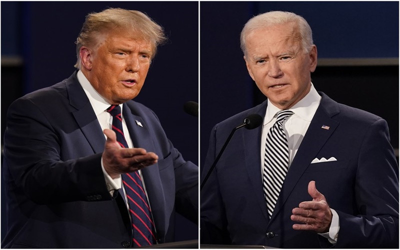 Tổng thống Donald Trump và cựu Phó Tổng thống Joe Biden. (Ảnh: AP)