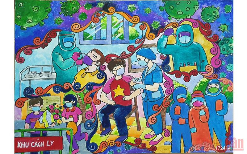  Tác phẩm giành giải nhất bảng THCS “Trong khu cách ly”, tác giả Đặng Duy Tùng (lớp 9A7, Trường THCS Quang Trung, quận Ngô Quyền, thành phố Hải Phòng). 