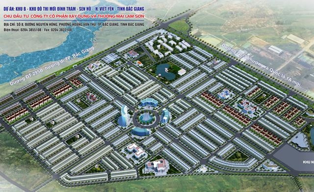 Phối cảnh Khu đô thị Đình Trám - Sen Hồ.