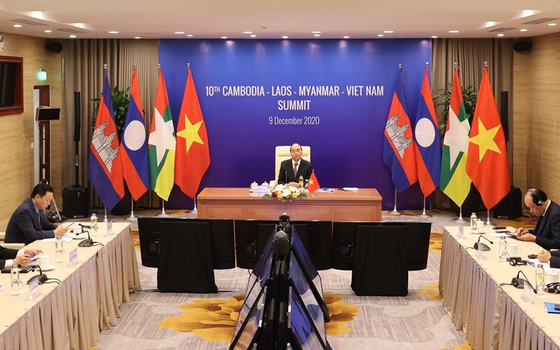 Thủ tướng Chính phủ Nguyễn Xuân Phúc tham dự HNCC Hợp tác Campuchia - Lào - Myanmar - Việt Nam (CLMV). (Ảnh: Bộ Ngoại giao Việt Nam)