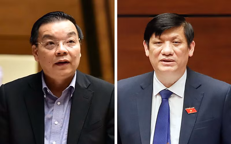 Hai bị can Chu Ngọc Anh và Nguyễn Thanh Long.