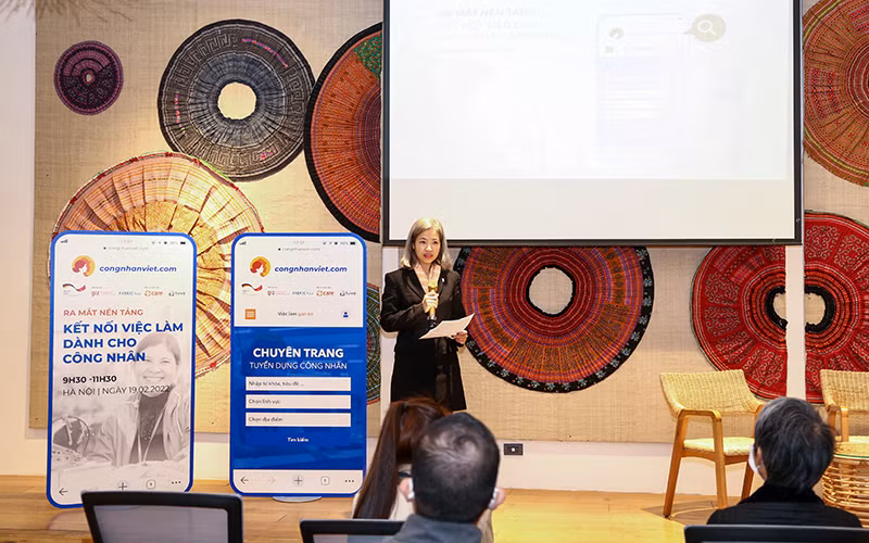 Lễ ra mắt nền tảng congnhanviet.com. (Ảnh: CARE Việt Nam)