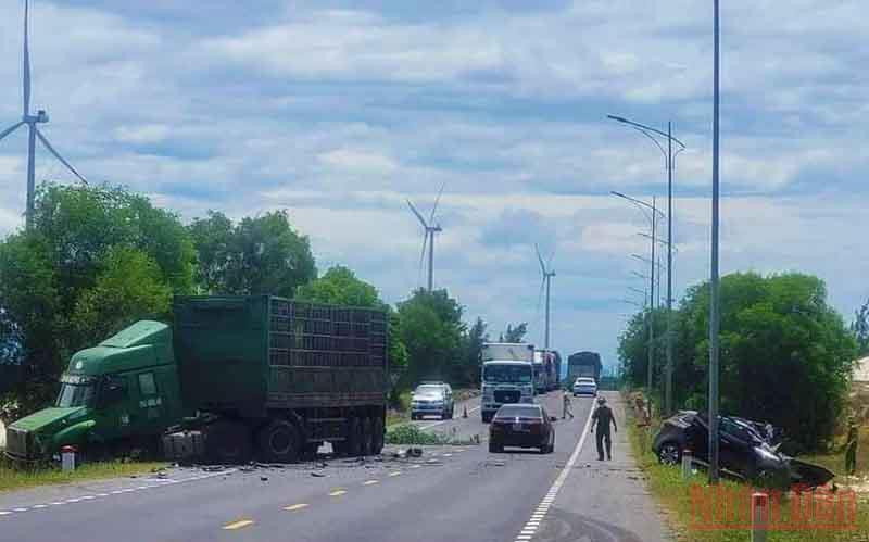 Hiện trường vụ tai nạn.