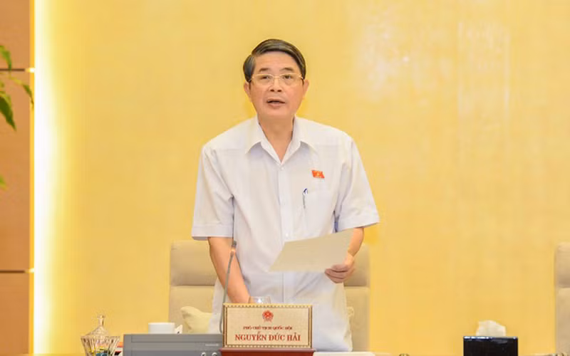 Phó Chủ tịch Quốc hội Nguyễn Đức Hải chủ trì phiên họp đầu giờ chiều 13/7 của Ủy ban Thường vụ Quốc hội. Ảnh: Duy Linh