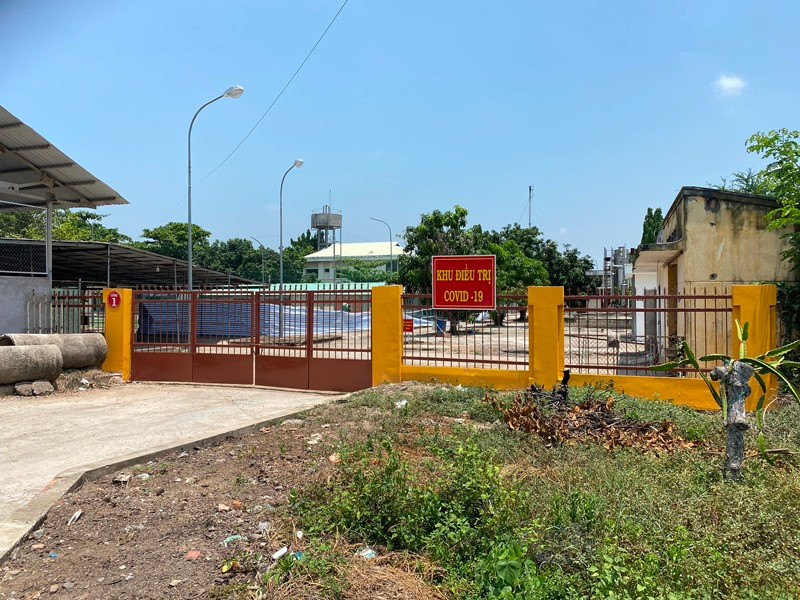 Khu điều trị bệnh nhân Covid-19 ở Trung tâm Y tế huyện An Phú.