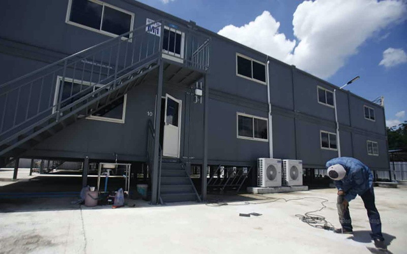 Một khu bệnh viện dã chiến ở quận Laksi, Bangkok. (Ảnh: Bưu điện Bangkok)