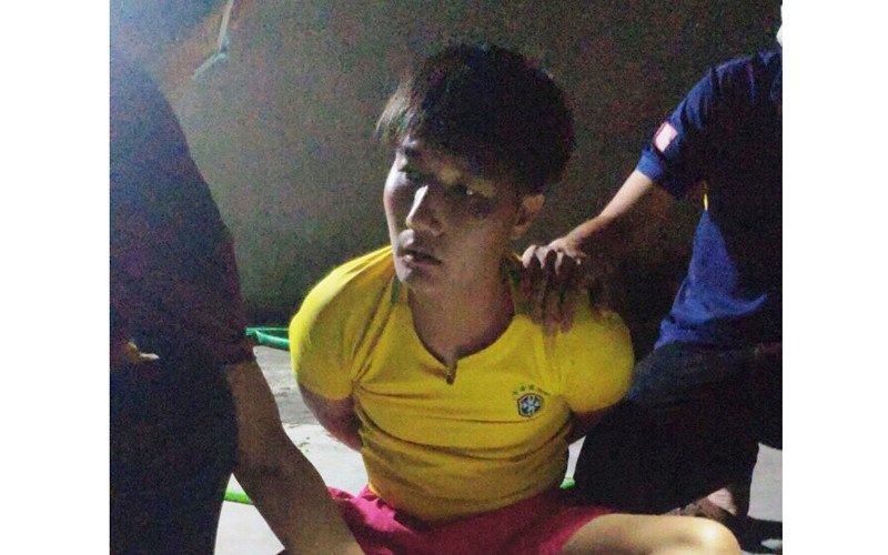 Đối tượng Nguyễn Văn Thiện bị bắt giữ.