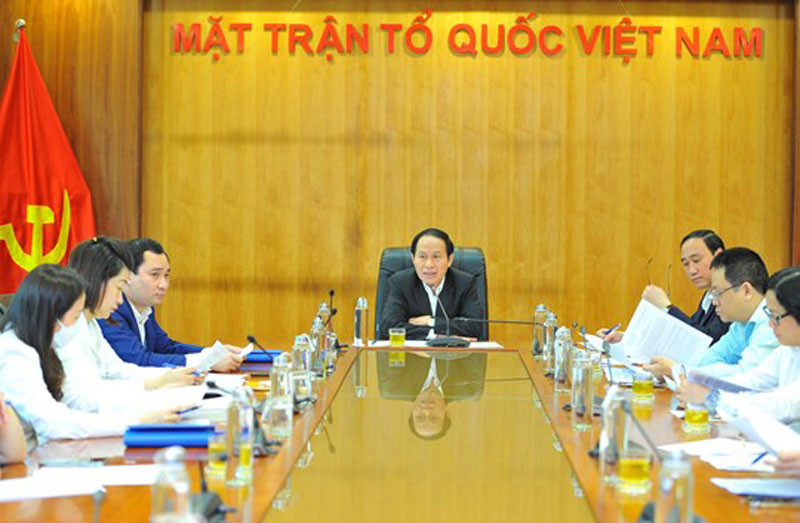 Cuộc họp của Ban Chỉ đạo, Ban Tổ chức Giải báo chí “Vì sự nghiệp Đại đoàn kết toàn dân tộc”. (Ảnh: MINH DIỆP)