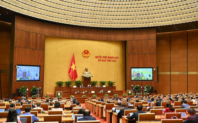 Phiên thảo luận trực tuyến của Quốc hội ngày 26/10. (Ảnh: LINH NGUYÊN)