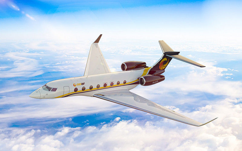 Hãng hàng không Sun Air đưa vào vận hành chuyên cơ Gulfstream G650ER với sức chứa tối đa 17 khách và tầm bay gần 14.000km.