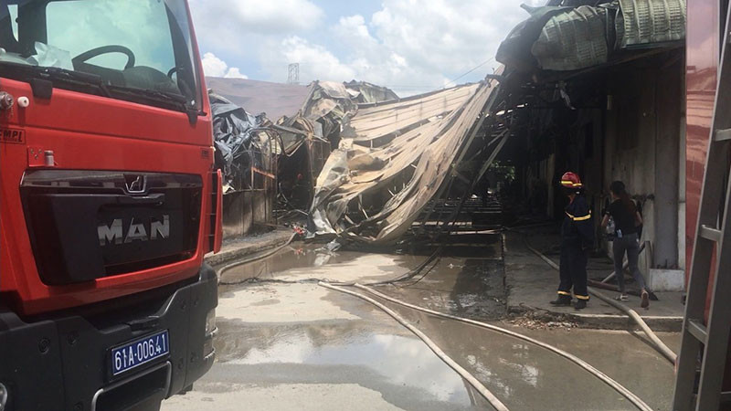 Hiện trường vụ cháy.