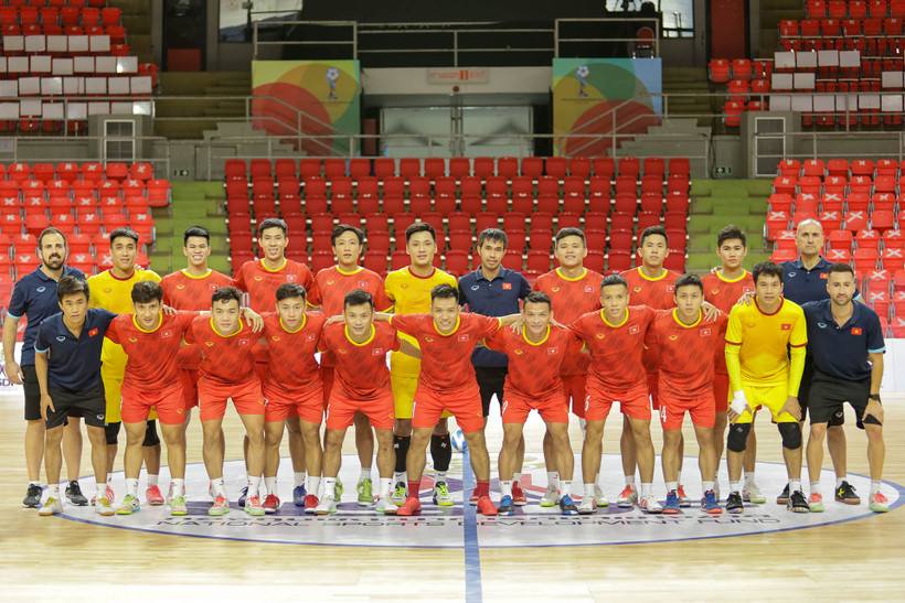 Các thành viên đội tuyển futsal Việt Nam. (Ảnh: VFF)