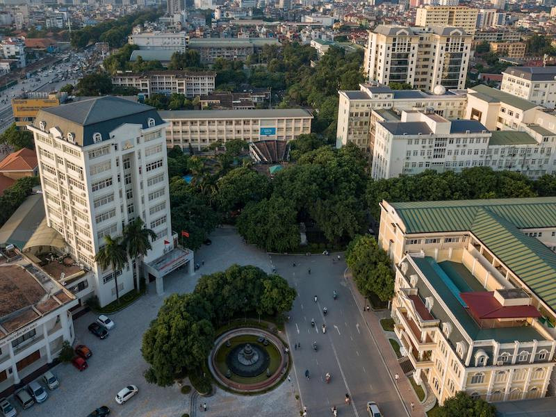 Khuôn viên Đại học Quốc gia Hà Nội nhìn từ trên cao