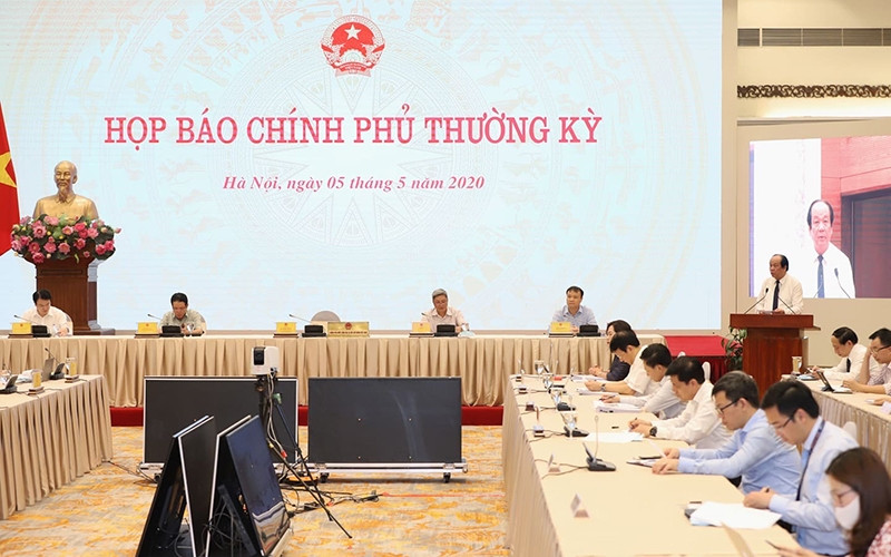 Quang cảnh họp báo. Ảnh: Nhật Bắc/VGP.