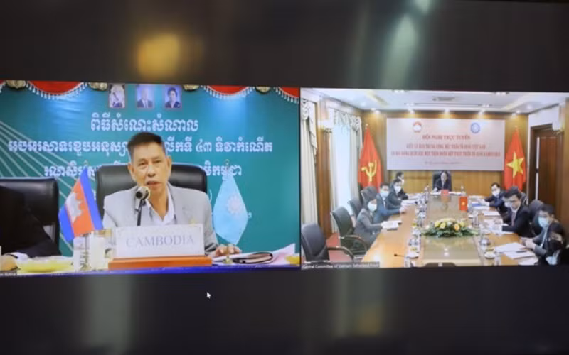 Ảnh chụp màn hình Hội nghị trực tuyến. (Ảnh: Tiến Diệp)