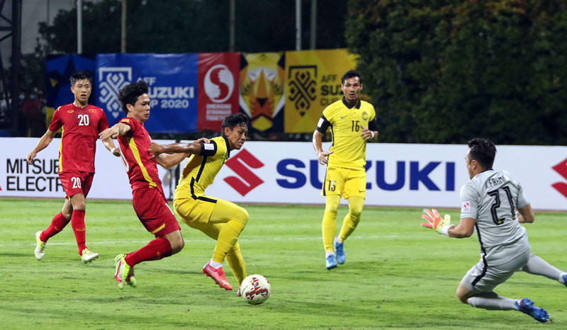 Đội tuyển Việt Nam xuất sắc đánh bại Malaysia trong tối chủ nhật, 12/12. (Ảnh: VFF)