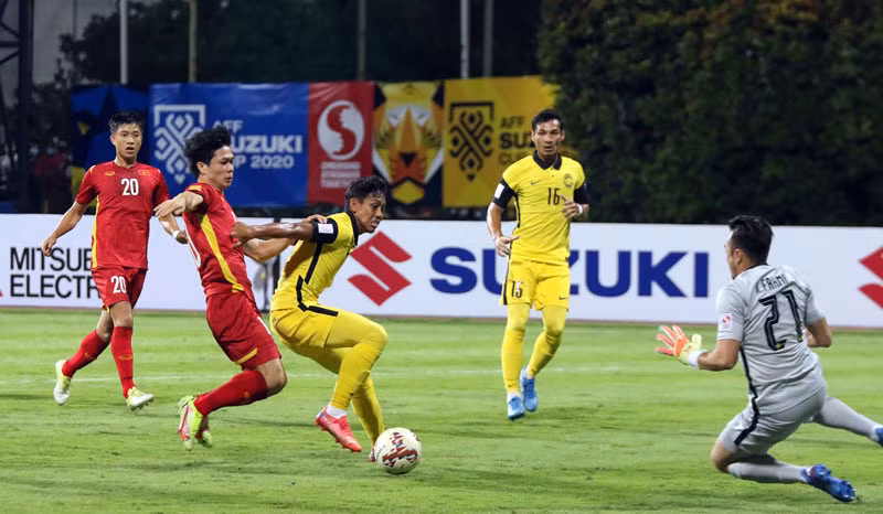 Đội tuyển Việt Nam xuất sắc đánh bại Malaysia trong tối chủ nhật, 12/12. (Ảnh: VFF)