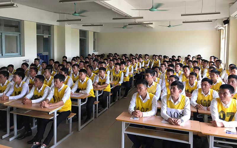 Lao động dự tuyển chọn thực tập sinh sang Nhật Bản (Ảnh chụp trước khi dịch Covid-19 bùng phát: Colab).