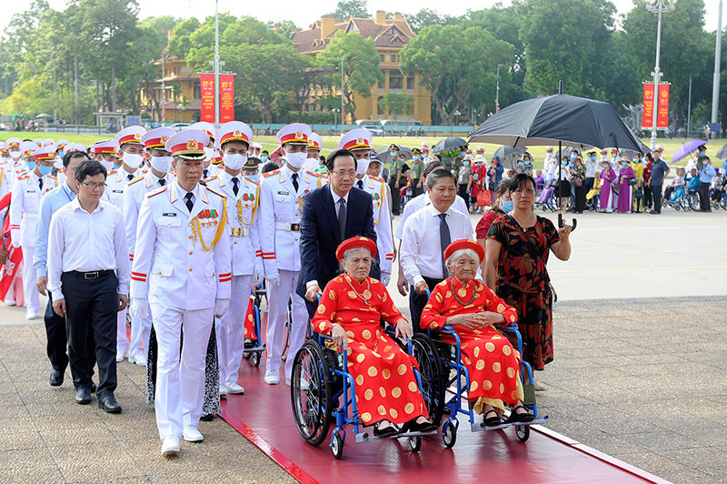 Gặp mặt đại biểu Mẹ Việt Nam Anh hùng toàn quốc năm 2020 tại Hà Nội (Ảnh minh họa: Đăng Khoa).