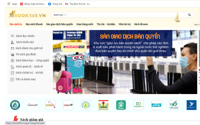 GIao diện Hội sách online.