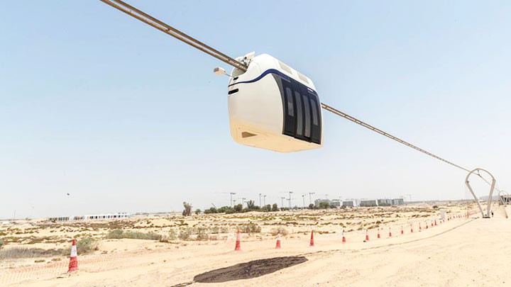 Thử nghiệm vận hành tàu uSky tại Sharjah. Ảnh: AP