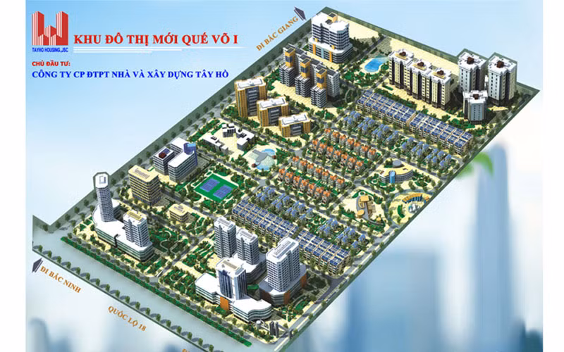 Phối cảnh Khu đô thị mới Quế Võ I. (Ảnh: Đơn vị cung cấp)
