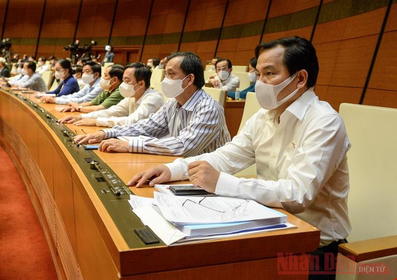 Đại biểu Quốc hội tại Kỳ họp thứ nhất, Quốc hội khoá XV. Ảnh: QUANG HOÀNG