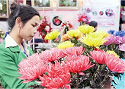 * Phòng trưng bày hoa của Công ty Rừng hoa Ðà Lạt