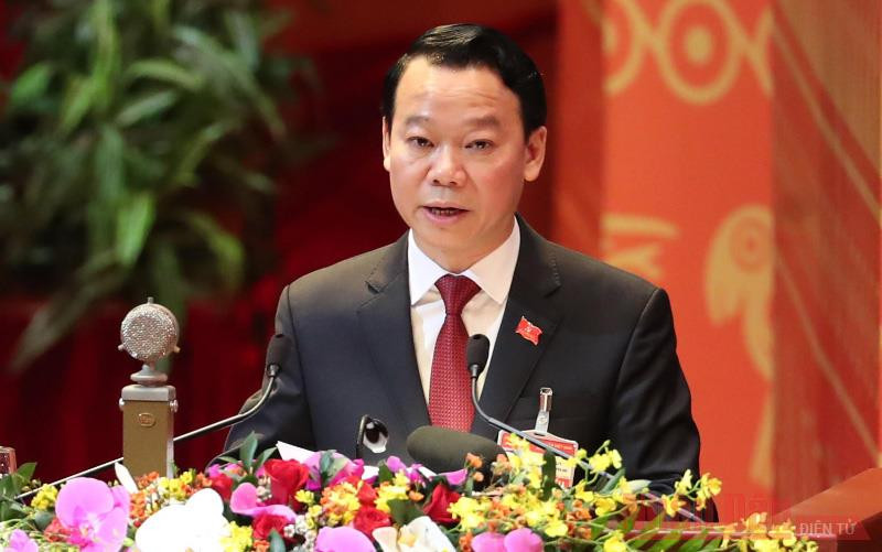 Bí thư Tỉnh uỷ Yên Bái Đỗ Đức Duy phát biểu tham luận. (ẢNH: ANH TUẤN - DUY LINH)