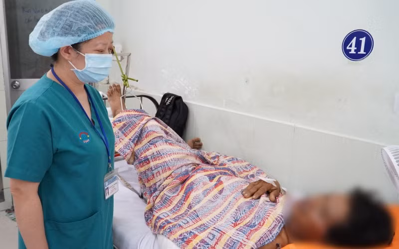 Sức khỏe bệnh nhân đã ổn định sau khi phẫu thuật. (Ảnh: Bệnh viện cung cấp)