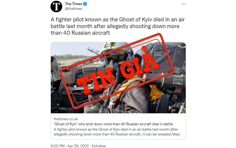 Tờ The Times of London cho rằng phi công có biệt danh ‘Bóng ma Kiev’ là Thiếu tá không quân Ukraine Stepan Tarabalka.