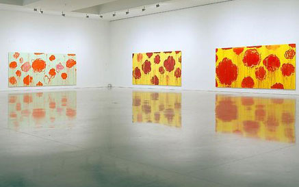 Series tranh "A Scattering of Blossoms" của Cy Twombly. (Ảnh: Gagosian)
