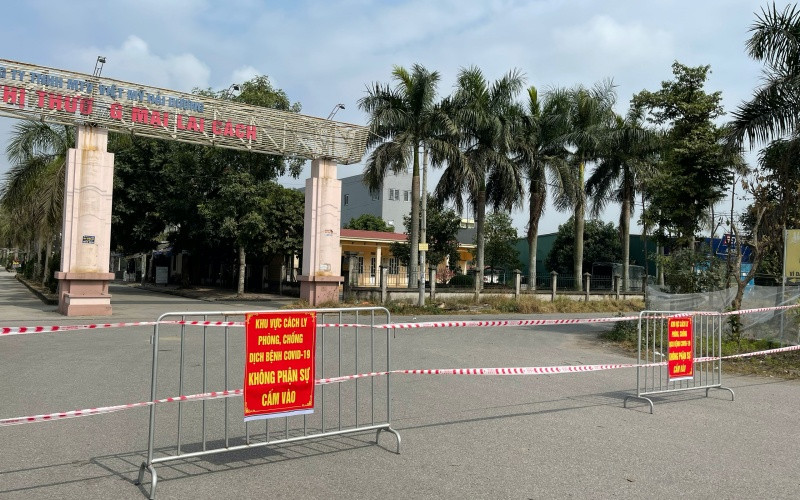 Khu đô thị Việt Mỹ, nơi xuất hiện những ca dương tính với virus SARS-CoV-2 đầu tiên của huyện Cẩm Giàng.