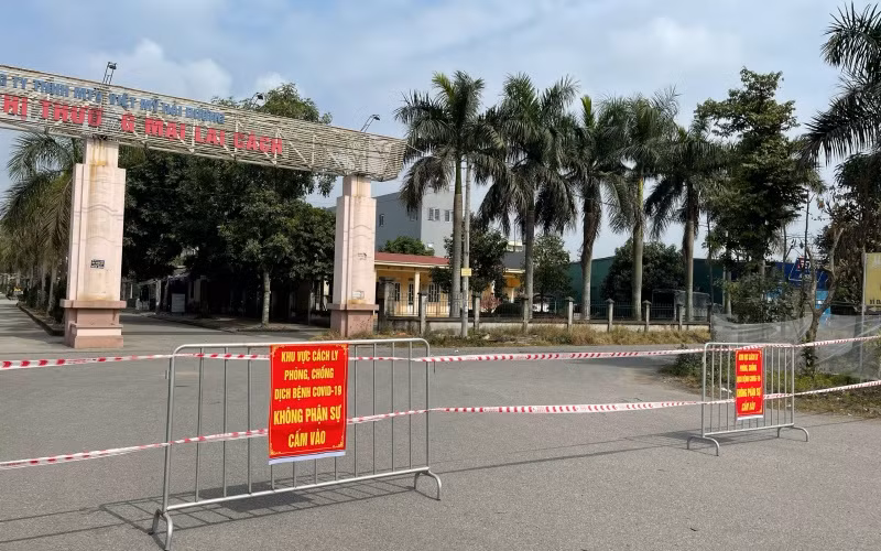 Khu đô thị Việt Mỹ, nơi xuất hiện những ca dương tính với virus SARS-CoV-2 đầu tiên của huyện Cẩm Giàng.