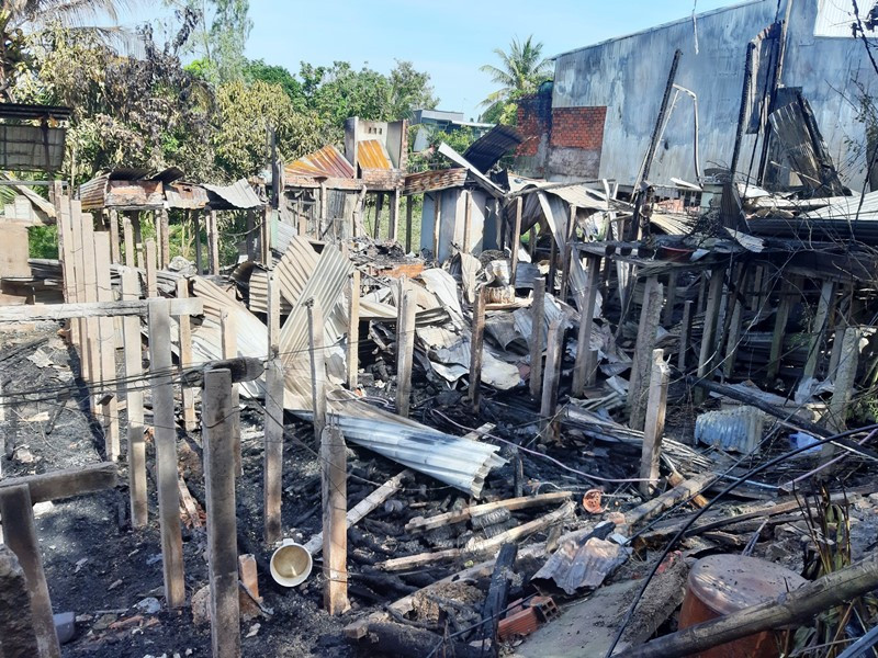 Hiện trường vụ cháy.