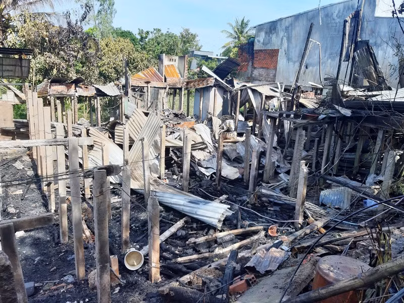 Hiện trường vụ cháy.