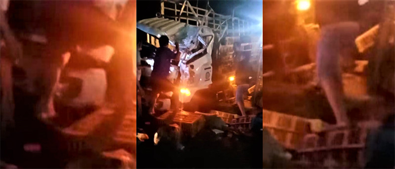 Hiện trường vụ tai nạn.