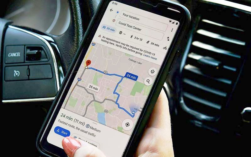 Ứng dụng bản đồ Google Maps có thể hiển thị số ca nhiễm Covid-19 trên toàn thế giới.