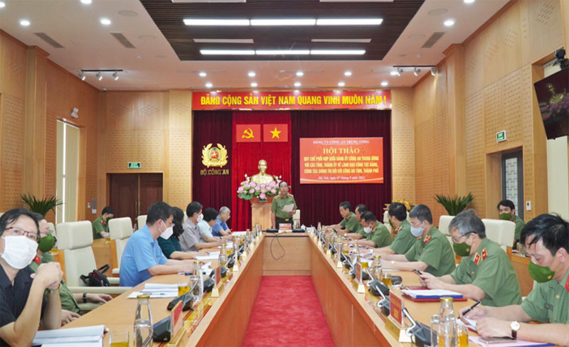 Toàn cảnh hội thảo. (Ảnh: Cổng thông tin điện tử Bộ Công an)