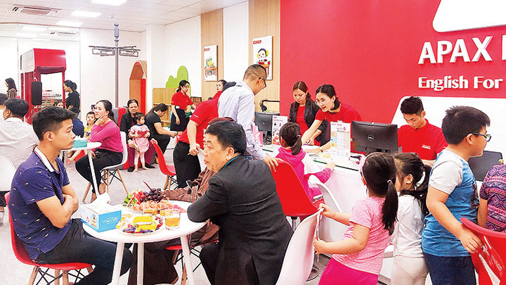 Một trung tâm tiếng Anh của Apax (ảnh chụp trước dịch Covid-19).