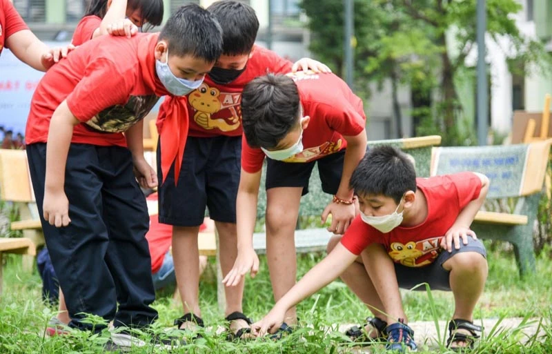 Các thí sinh nhỏ tuổi góp mặt tại buổi lễ.