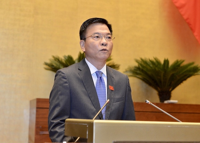 Bộ trưởng Tư pháp Lê Thành Long. (Ảnh: QUANG HOÀNG)