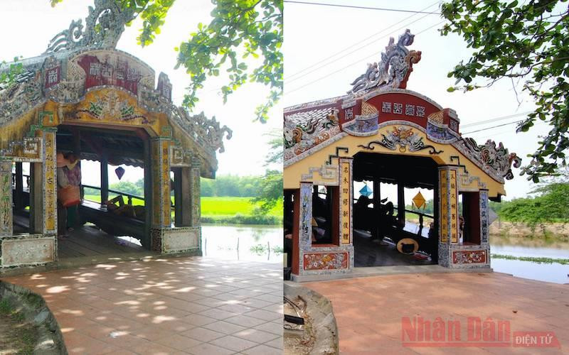 Cầu ngói Thanh Toàn trước và sau trùng tu, tôn tạo