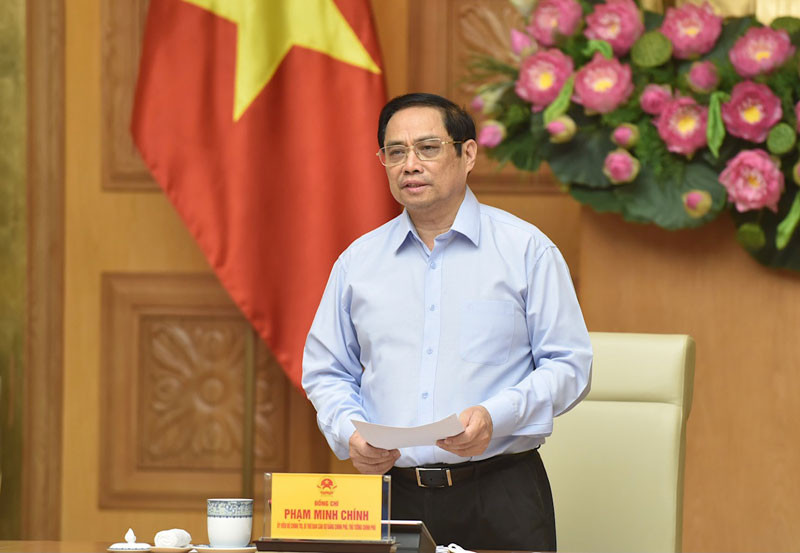 Thủ tướng Phạm Minh Chính phát biểu tại Hội nghị. (Ảnh: TRẦN HẢI)