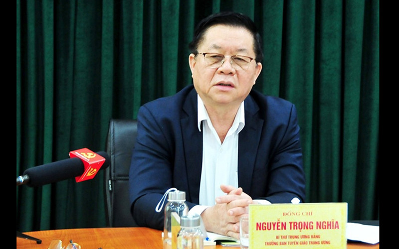 Đồng chí Nguyễn Trọng Nghĩa, Bí thư Trung ương Đảng, Trưởng Ban Tuyên giáo Trung ương. Ảnh: dangcongsan.vn