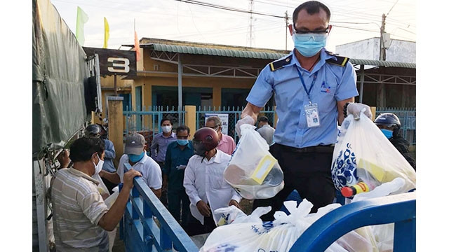 Người dân thôn Văn Lâm 3 đã an tâm chống dịch, được cung cấp thực phẩm đầy đủ.