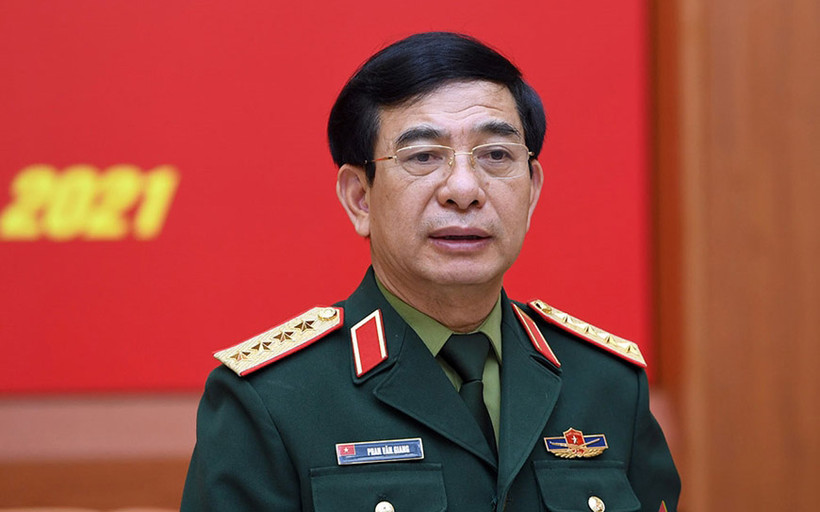 Đại tướng Phan Văn Giang, Ủy viên Bộ Chính trị, Phó Bí thư Quân ủy Trung ương, Bộ trưởng Quốc phòng. (Ảnh: QĐND)