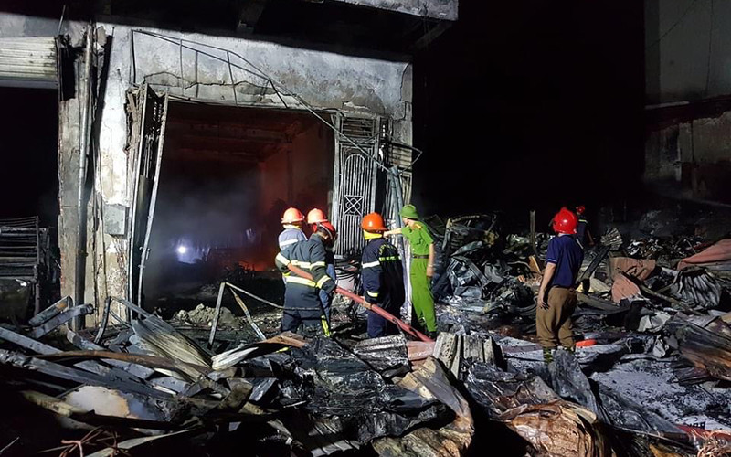 Hiện trường vụ cháy.