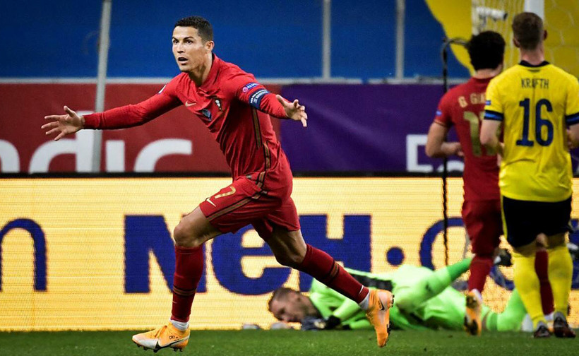 CR7 đang vô cùng sung mãn ở tuổi 35. (Ảnh: UEFA)